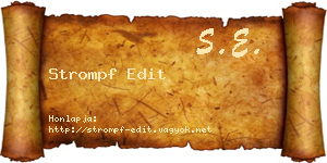Strompf Edit névjegykártya